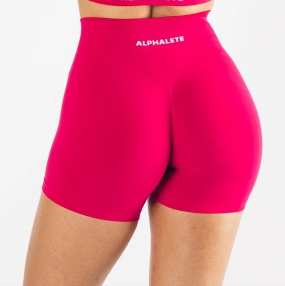 Alphalete Amplify 4.5 Hot Pink Shorts - Picture 3 of 3